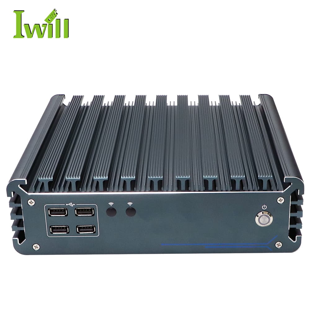 IWILL IBOX-3226 fanless video-wall controller with 4× HDMI 4K outputs