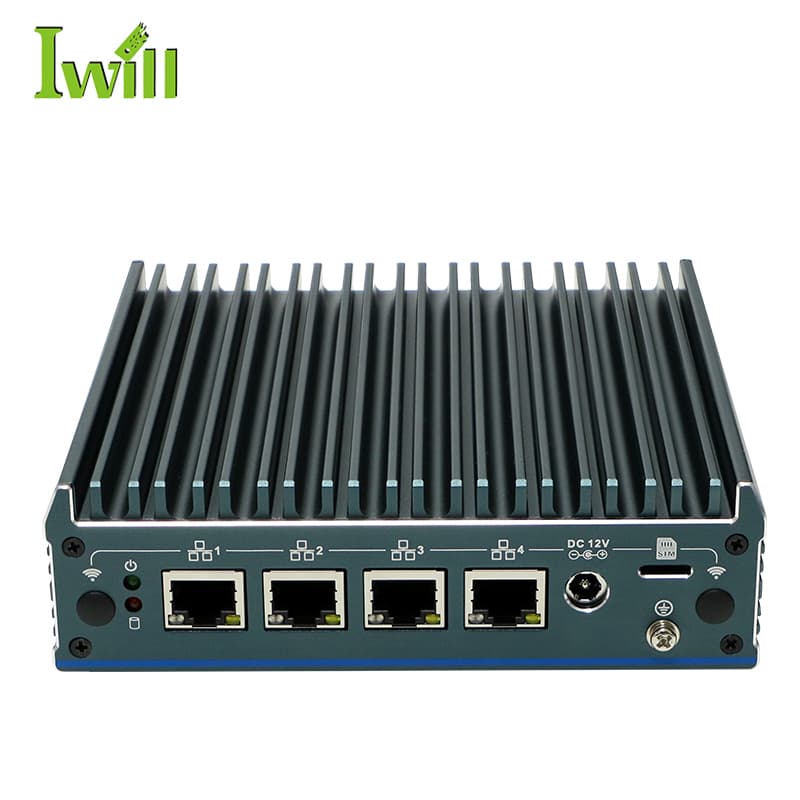 IWILL Nano-N1241 fanless appliance with 4× 2.5G Intel LAN for AI network isolation